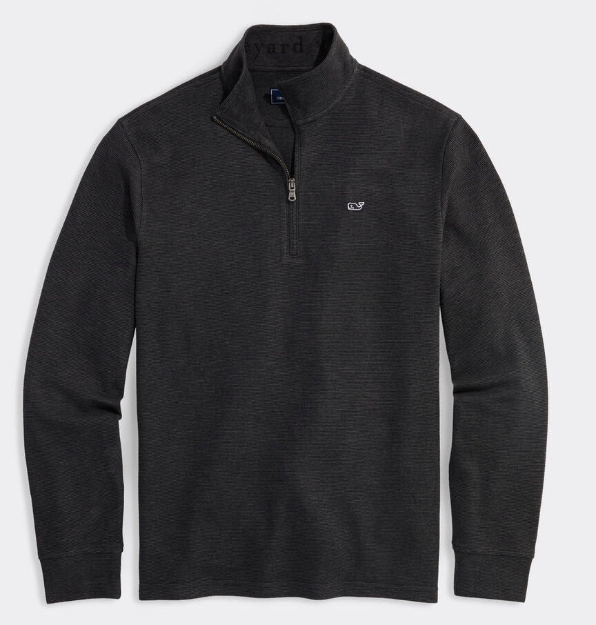 Saltwater Quarter-Zip in Jet Black by Vineyard Vines – Logan's of