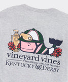 Kentucky Derby Winning Jockey Whale Long-Sleeve Pocket Tee in Grey Heather by Vineyard Vines