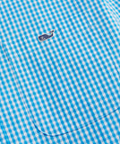 Stretch Poplin Gingham Shirt in Keel Blue Plaid by Vineyard Vines