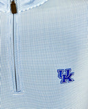 University of Kentucky Performance Houndstooth Quarter-Zip in Blue/White by Horn Legend