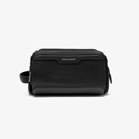 Leather Dopp Kit in Black by Hook & Albert