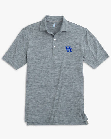 University of Kentucky Huron Heathered Polo in Heather Black by Johnnie-O