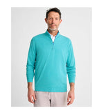 Vaughn Striped PREP-FORMANCE 1/4 Zip Pullover in Caicos by Johnnie-O