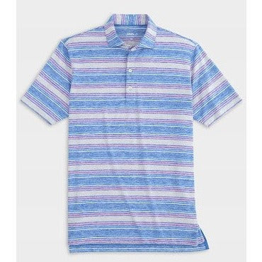 Phineas Striped Jersey Performance Polo in Pipeline by Johnnie-O