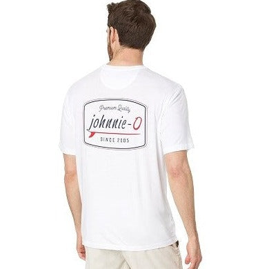 Decker Logo T-Shirt in White by Johnie-O