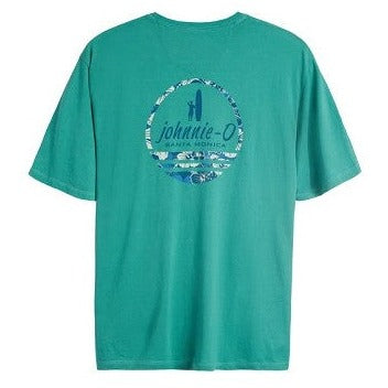 Blue Hawaiian Graphic T-Shirt in Seaglass by Johnie-O