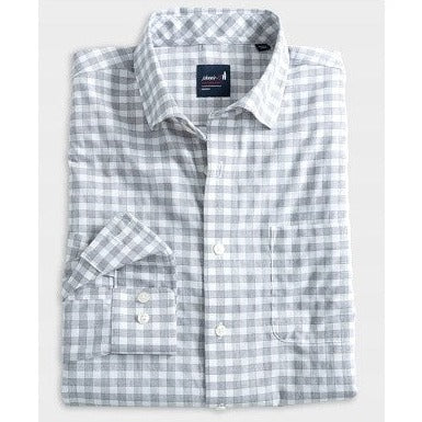 Ashworth Performance Button Up Shirt in Light Gray by Johnnie-O