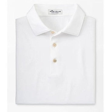 Solid Performance Jersey Polo in White by Peter Millar