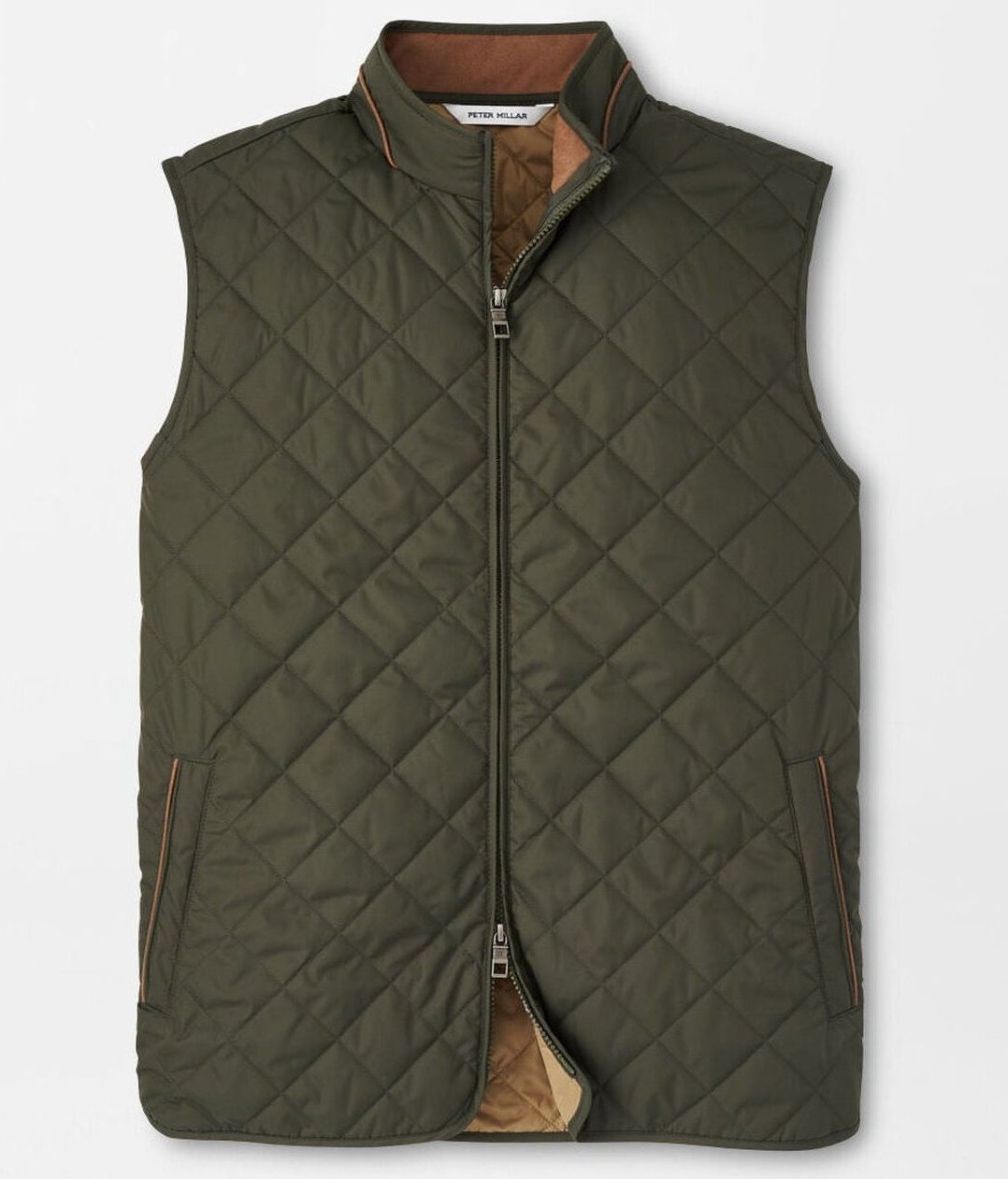 Essex Quilted Travel Vest in Dark Olive by Peter Millar – Logan's