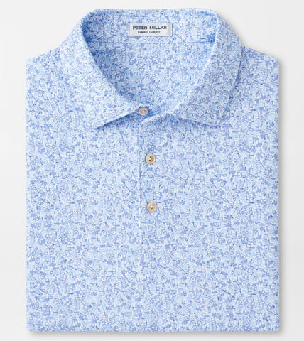 Dazed an Transfused Performance Polo in White/Bonnet by Peter Millar
