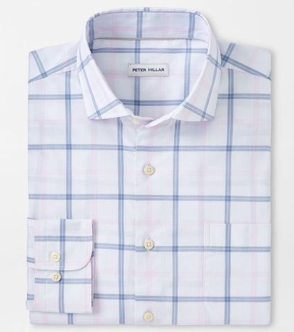 Abbot Crown Lite Cotton-Stretch Sport Shirt in Palmer Pink by Peter Millar