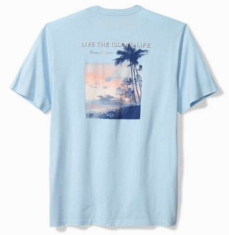 Misty Mornings Graphic T-Shirt in Chambray Blue by Tommy Bahama