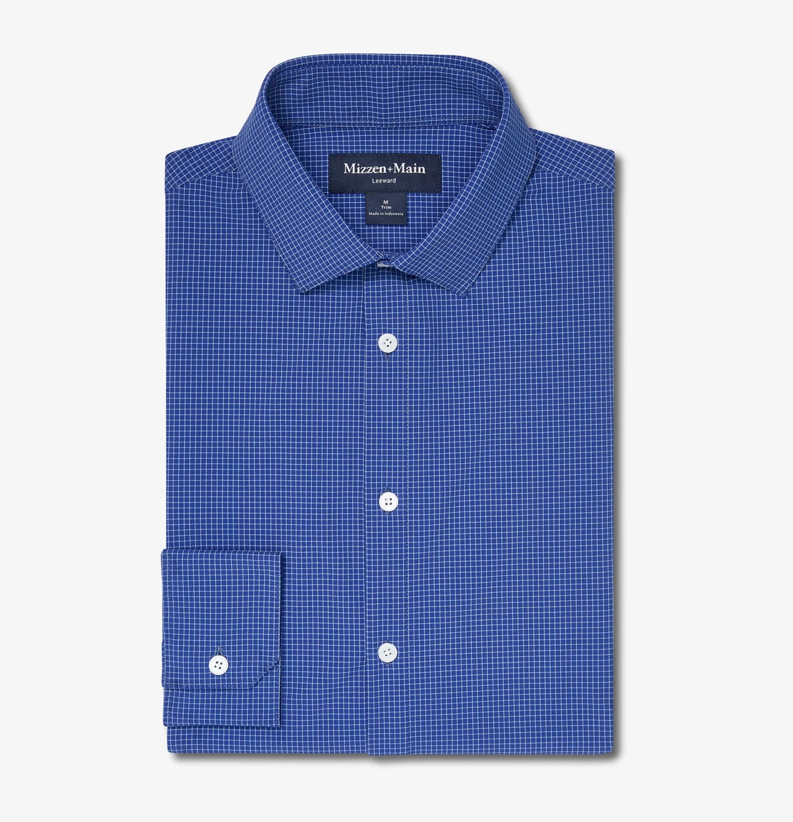 mizzen main dress shirts Leeward Long Sleeve Dress Shirt in Cobalt Jared Grid by Mizzen+Main –  Logan's of Lexington