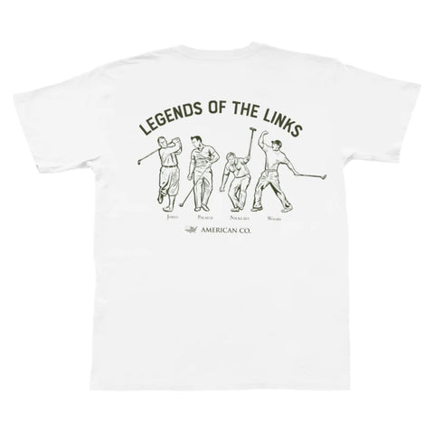 Legends of the Links Short Sleeve Tee in White by The State Company