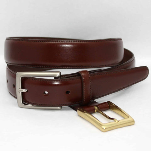 Glazed Kipskin Double Buckle Option Belt in Saddle Tan by Torino Leather Co.