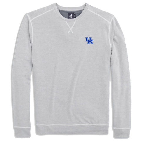 University of Kentucky Archer Crewneck Sweatshirt in Light Gray by Johnnie-O