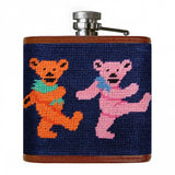 Dancing Bears Needlepoint Flask by Smathers & Branson