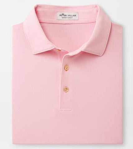 Solid Performance Polo Sean Self-Collar in Palmer Pink by Peter Millar