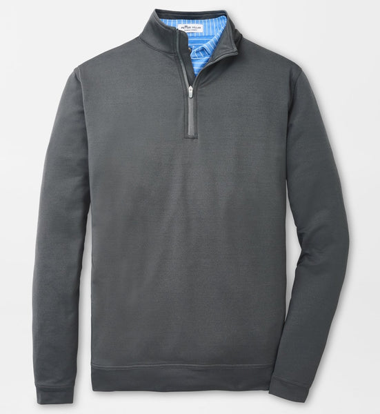 Melange Perth Performance Quarter-Zip in Smoke by Peter Millar