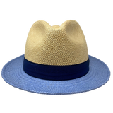 Louis Riel Panama Hat in Natural/Light Blue by One Fresh Hat