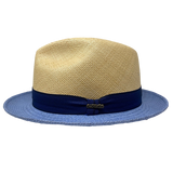 Louis Riel Panama Hat in Natural/Light Blue by One Fresh Hat