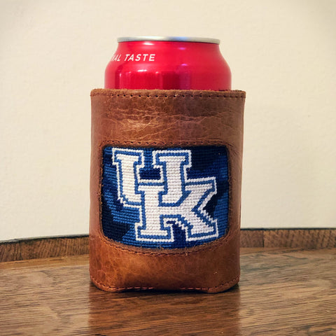 University of Kentucky Blue Camo Needlepoint Can Cooler by Smathers & Branson