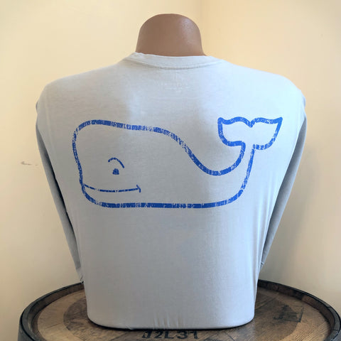Vintage Whale Graphic Long Sleeve Tee in Barracuda by Vineyard Vines