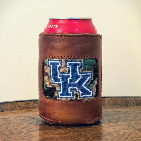University of Kentucky Camo Needlepoint Can Cooler by Smathers & Branson