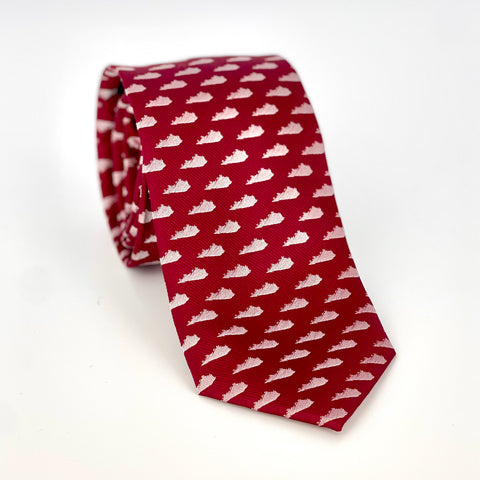 “Kentucky" 100% Silk Neck Tie in Red by Logan's