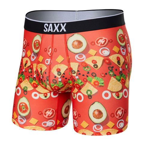 Volt Breathable Mesh Boxer Brief in Deconstructed Nachos - Red by Saxx