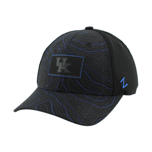 University of Kentucky Camo Map Hat in Black by Zephyr