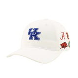 University of Kentucky SEC Hat in White by Zephyr - NEW TEAMS JUST ADDED!