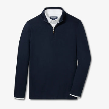 KPI Quarter Zip in Navy by Mizzen+Main