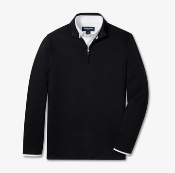 KPI Quarter Zip in Black by Mizzen+Main