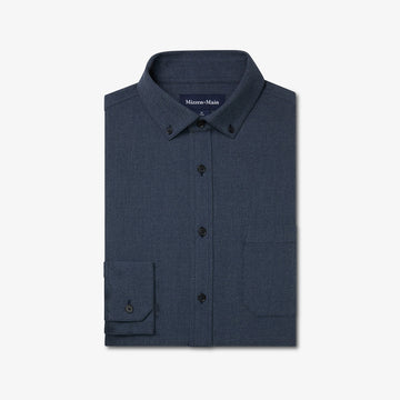 City Flannel in Navy Heather by Mizzen+Main