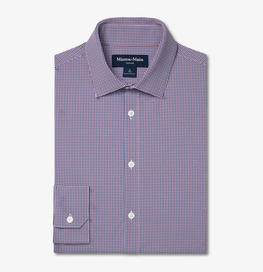 Leeward Dress Shirt in Mulberry Sam Plaid by Mizzen+Main