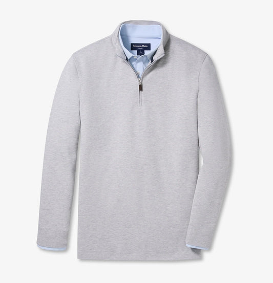 KPI Quarter Zip in Light Gray Heather by Mizzen+Main
