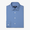 Leeward Long Sleeve Dress Shirt in Cobalt Ian Gingham by Mizzen+Main
