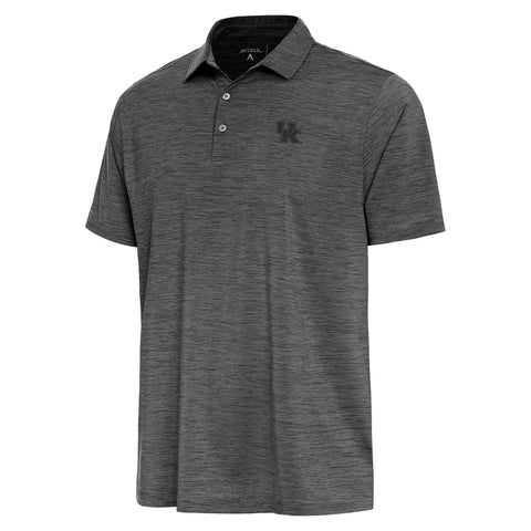 University of Kentucky Layout Polo in Black Heather by Antigua