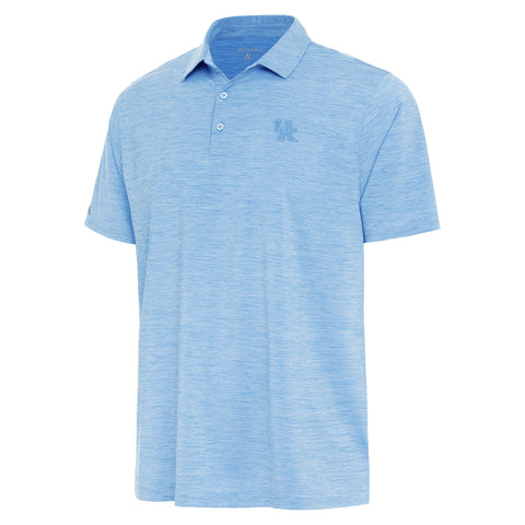 University of Kentucky Layout Polo in Columbia Blue Heather by Antigua