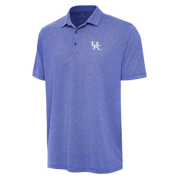 University of Kentucky Scheme Metallic Logo Polo in Dark Royal Heather by Antigua