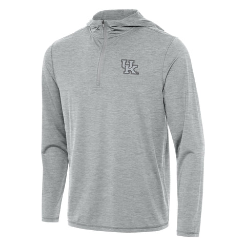 University of Kentucky Tidy Metallic Logo Quarter-Zip Pullover in Sky Heather by Antigua