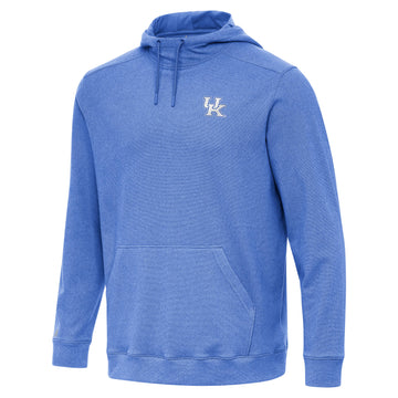 University of Kentucky Cloud Pullover Hood in Dark Royal Heather by Antigua