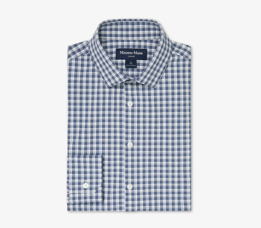 Leeward Dress Shirt in Dark Slate Todos Plaid by Mizzen+Main