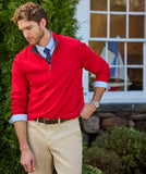 Boathouse Quarter-Zip in Red Velvet by Vineyard Vines