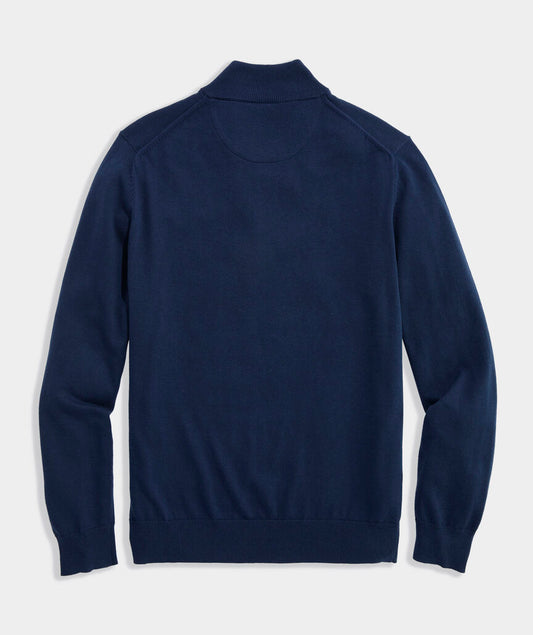 Tipped Boathouse Quarter-Zip in Nautical Navy by Vineyard Vines