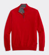 Tipped Boathouse Quarter-Zip in Red Velvet by Vineyard Vines