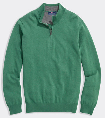 Boathouse Quarter-Zip in Olive Dusk Heather by Vineyard Vines