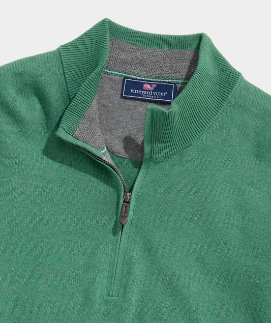 Boathouse Quarter-Zip in Olive Dusk Heather by Vineyard Vines