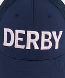 Kentucky Derby Text Trucker Hat in Nautical Navy by Vineyard Vines